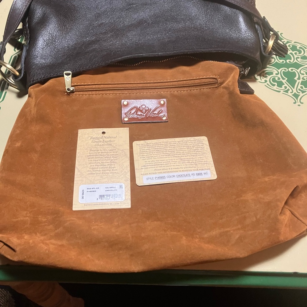 Patricia Nash Dark Brown Leather Shoulder Bag KALISPELL style P1455625 - Picture 4 of 7